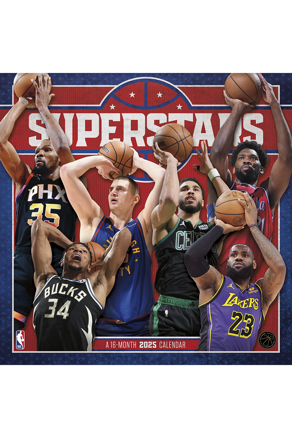 2025 Nba Superstars Wall Calendar | Calendars | Calendrier Nba 2025