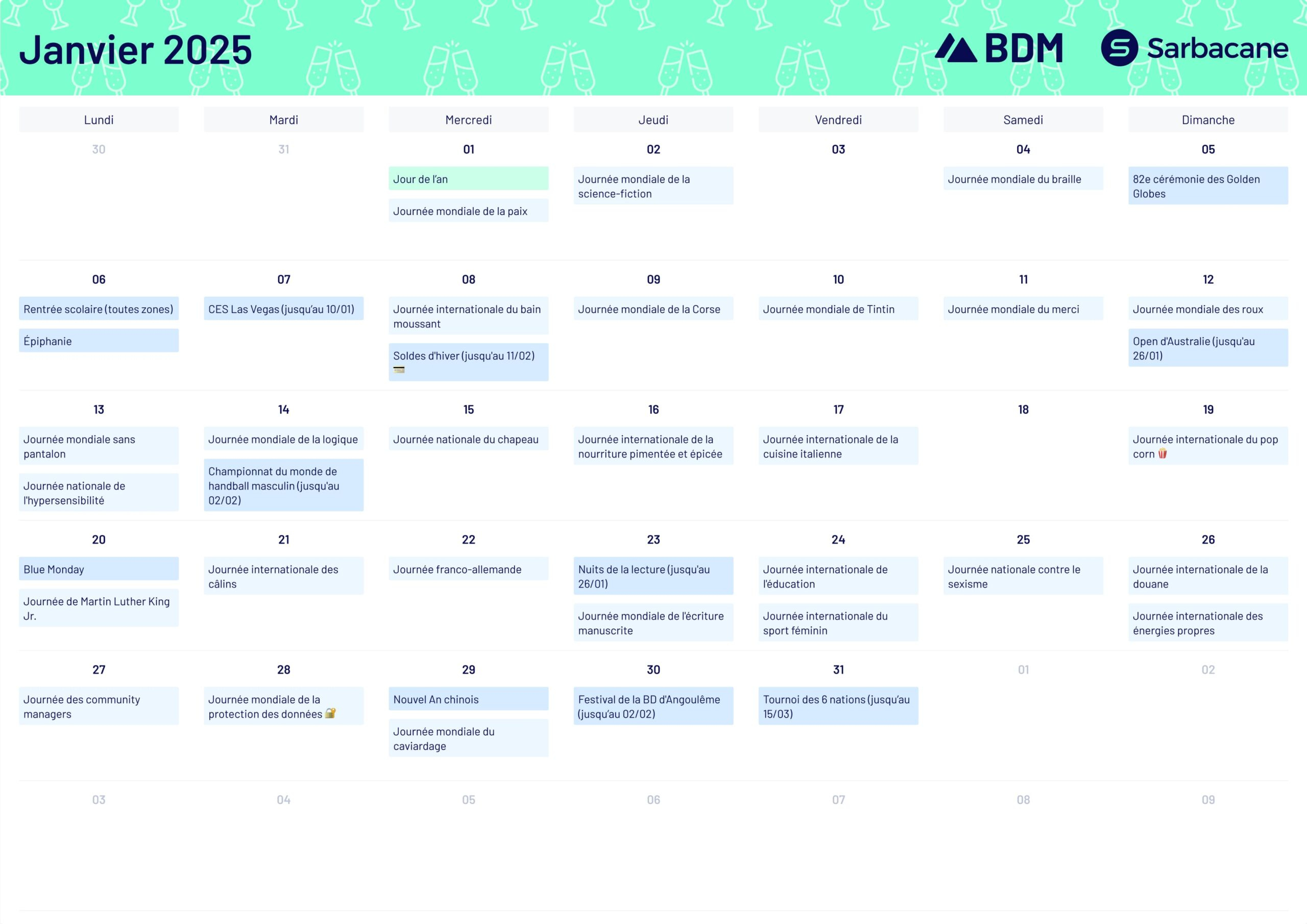 Bdm Lance Son Calendrier Marketing : Voici Les Dates Clés De L | Calendrier Marketing 2025