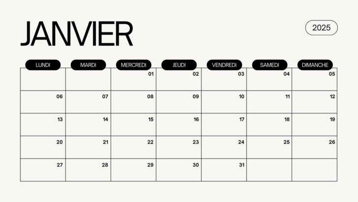 Calendrier 2024 2025 Mois Par Mois