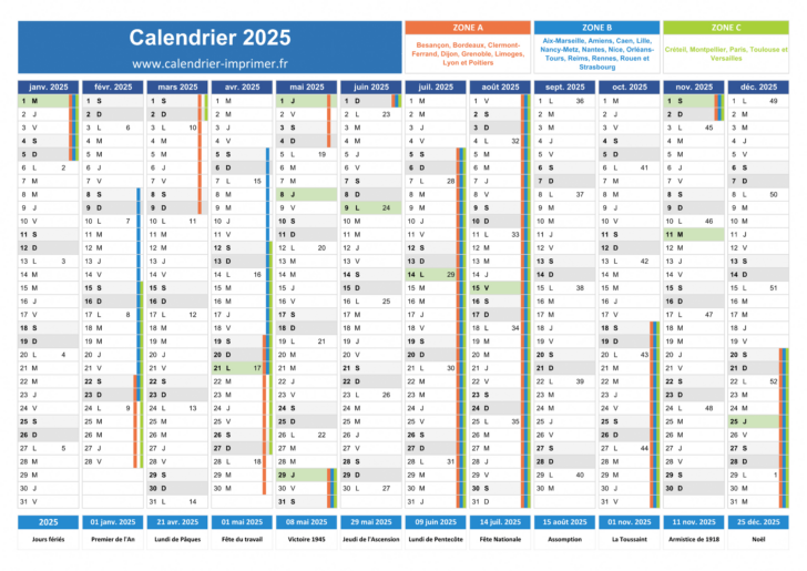 Calendrier 2025 Avec Numéro Semaine