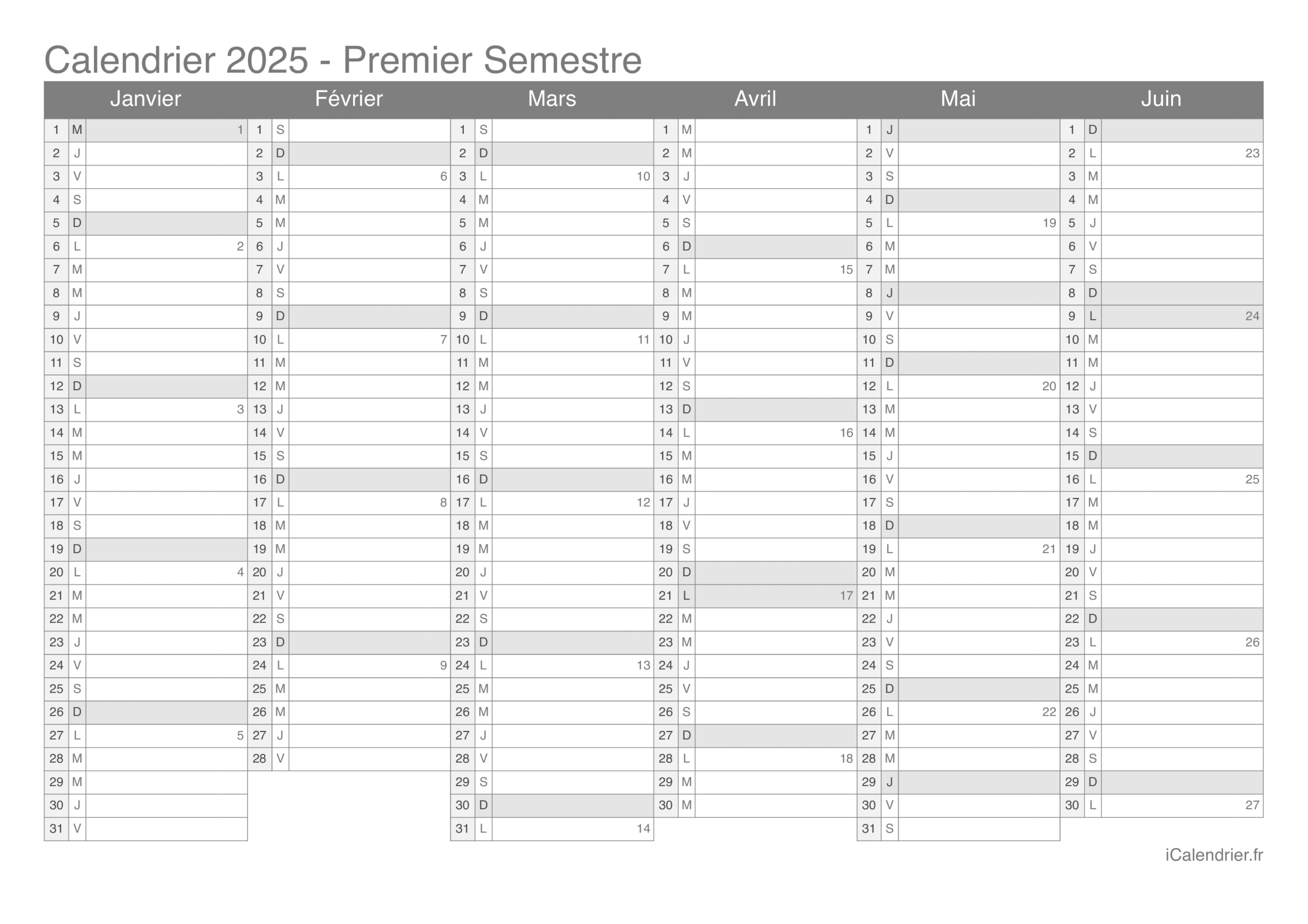 Calendrier 2025 À Imprimer Pdf Et Excel | Calendrier 2025 à Imprimer Icalendrier