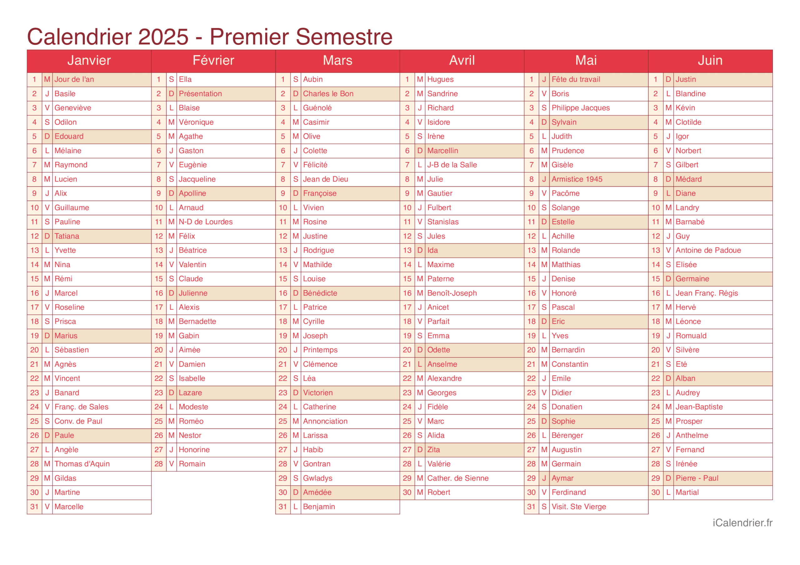 Calendrier 2025 À Imprimer Pdf Et Excel | Calendrier 2025 à Imprimer Icalendrier