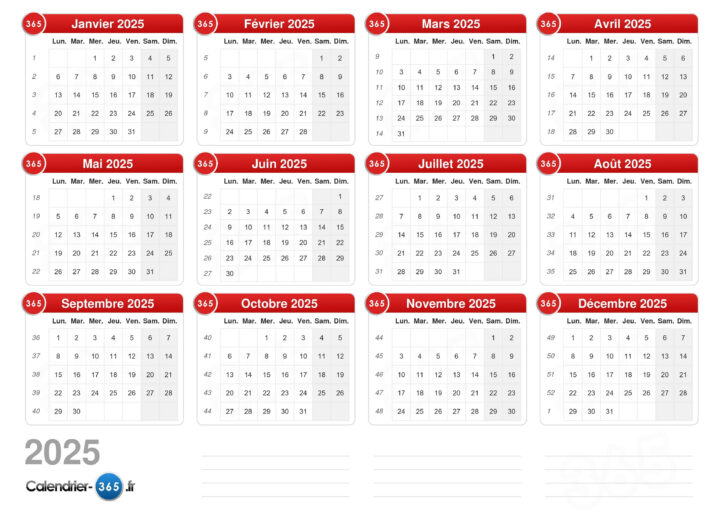 Calendrier.Fr 2025