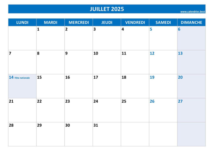 Calendrier 2025 Gratuit à Imprimer 12 Mois