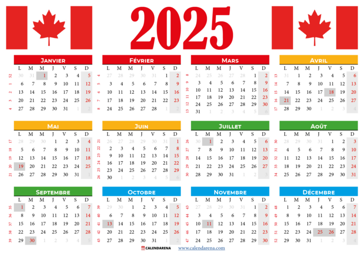 Calendrier 2025 Avec Jours Fériés Québec