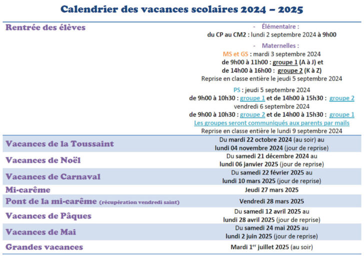 Calendrier Vacances Scolaires 2025 Guadeloupe