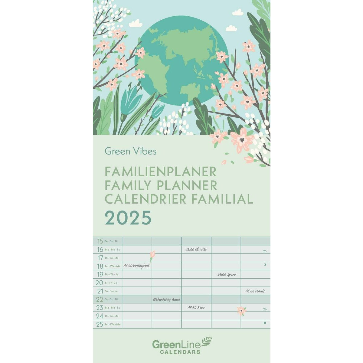 Calendrier Familial 2025 Eco-Responsable Nature Protection De La | Calendrier Familial 2025