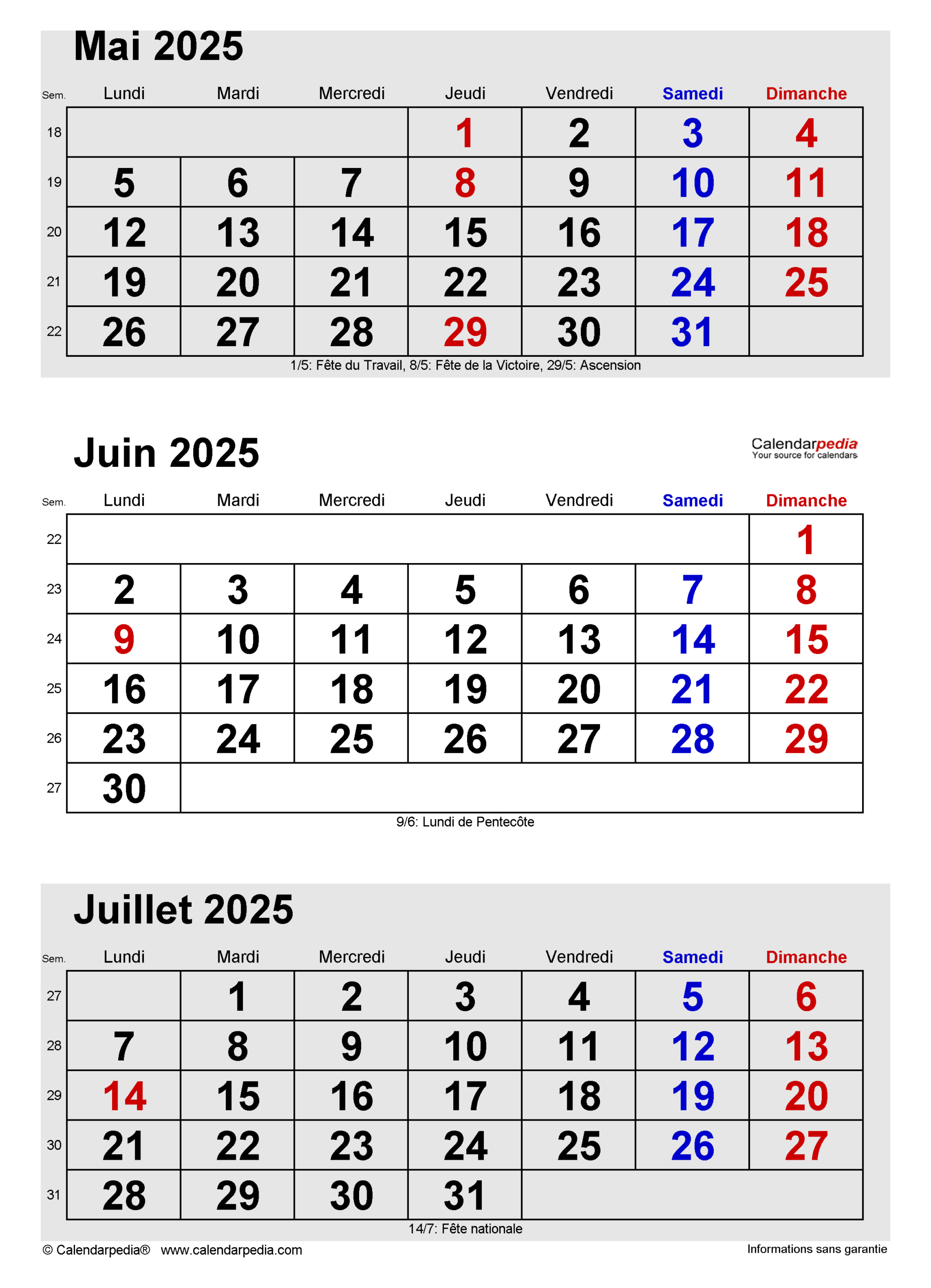 Calendrier Juin 2025 Excel, Word Et Pdf - Calendarpedia | Calendrier Mai Juin 2025