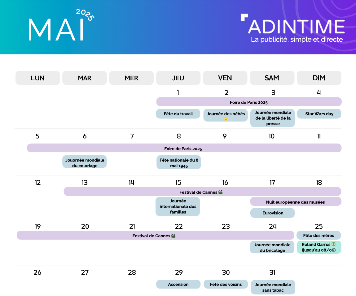 Calendrier Marketing 2025 : Dates Clés Et Conseils | Calendrier Marketing 2025