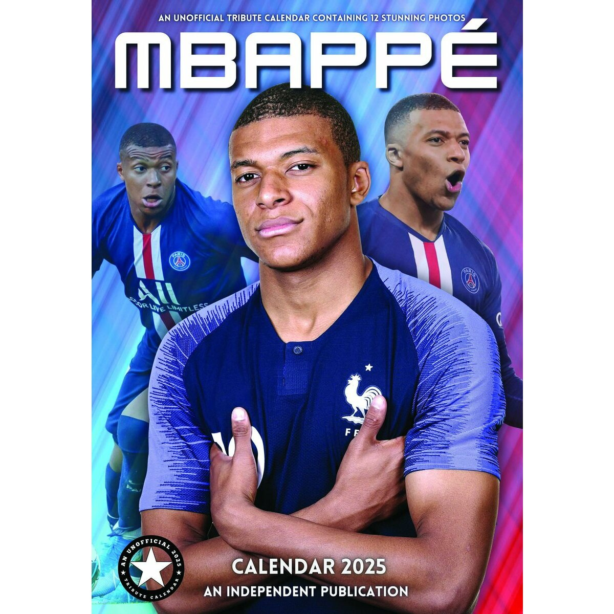 Calendrier Mural Spirale 2025 Kylian Mbappé Football Format A3 Psg | Calendrier Psg 2025