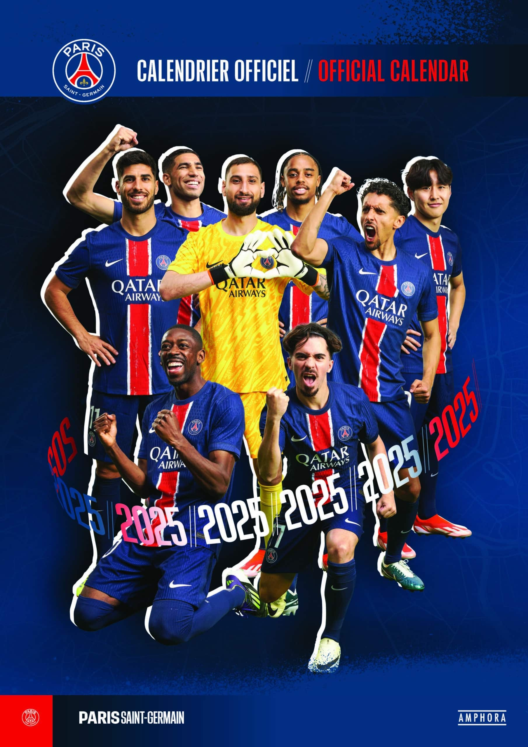 Calendrier Officiel Du Paris Saint-Germain – Editions Amphora | Calendrier Psg 2024 2025