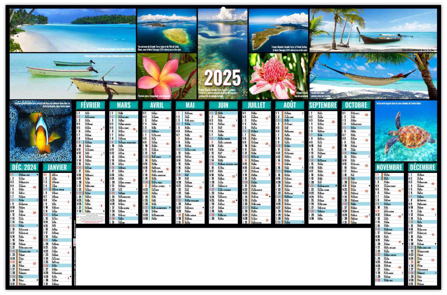 Calendrier Personnalise Atolls 2025 445X285 | Calendriers | Calendrier Personnalisé 2025