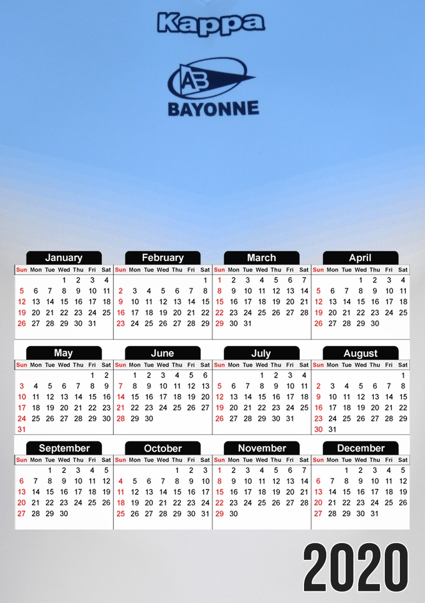 Calendrier Photo 30X43Cm Format A3 Aviron Bayonnais | Calendrier Aviron Bayonnais 2024 2025