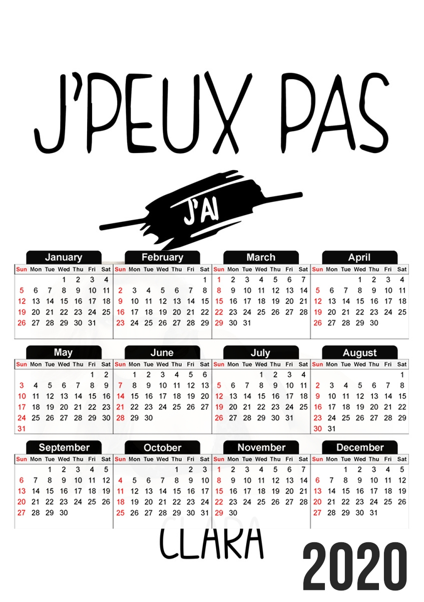 Calendrier Photo 30X43Cm Format A3 Je Peux Pas J&amp;#039;Ai Clara Morgane | Calendrier Clara Morgane 2025