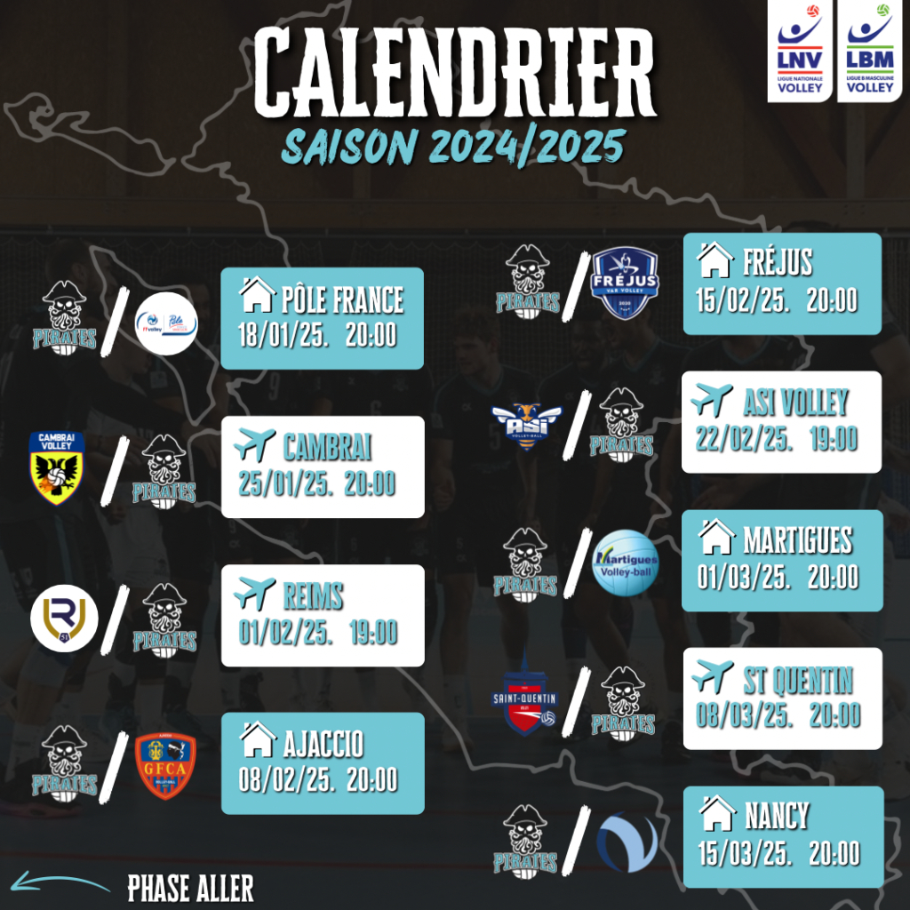 Calendrier – Royan Atlantique Volley-Ball | Calendrier Volley Royan 2024 2025