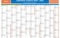 Calendrier Scolaire 2024-2025 À Imprimer | Calendrier Vacances Scolaires 2024 2025