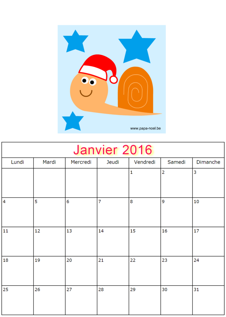 Calendrier Janvier 2025 Michel Zbinden