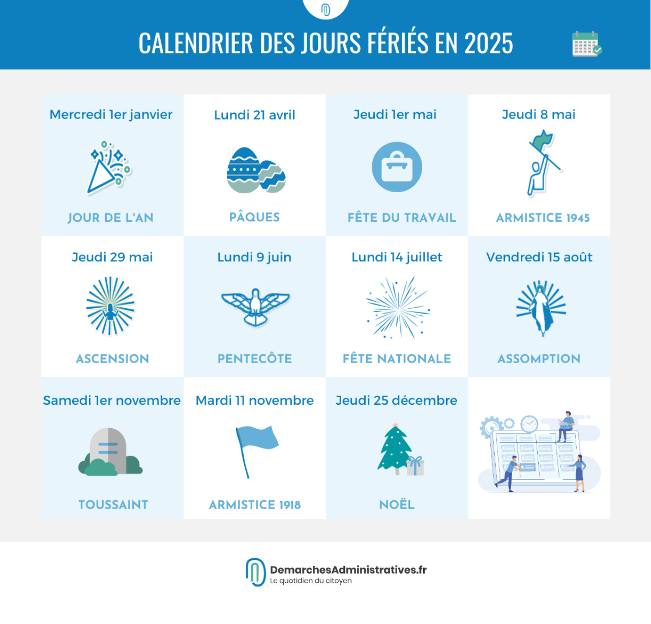 Découvrez Le Calendrier Des Jours Fériés En 2025 | Jour Férié 2025 Calendrier