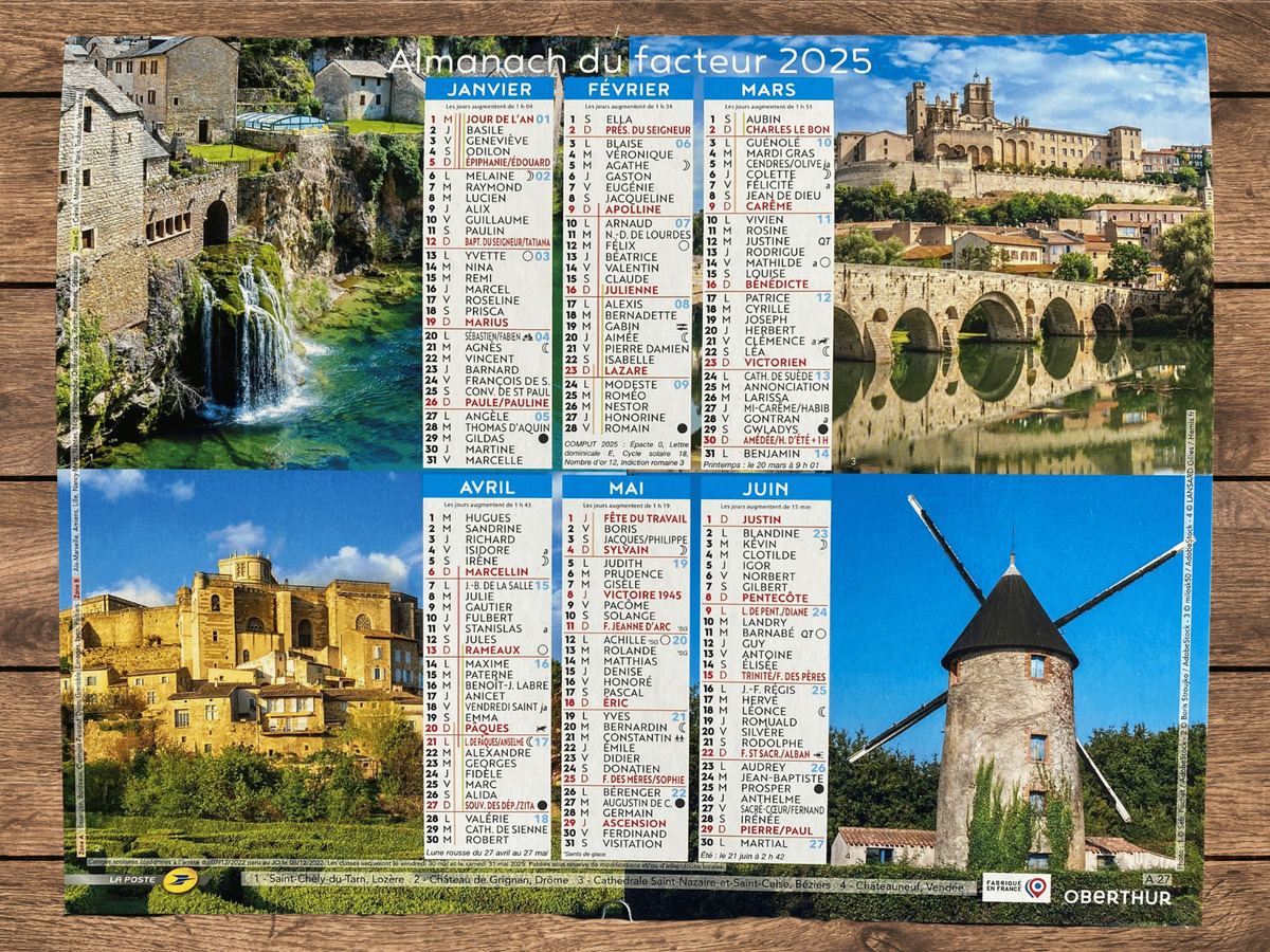 Facteur Dans Calendriers Et Almanachs De Collection | Ebay | Oberthur Calendrier Facteur 2025