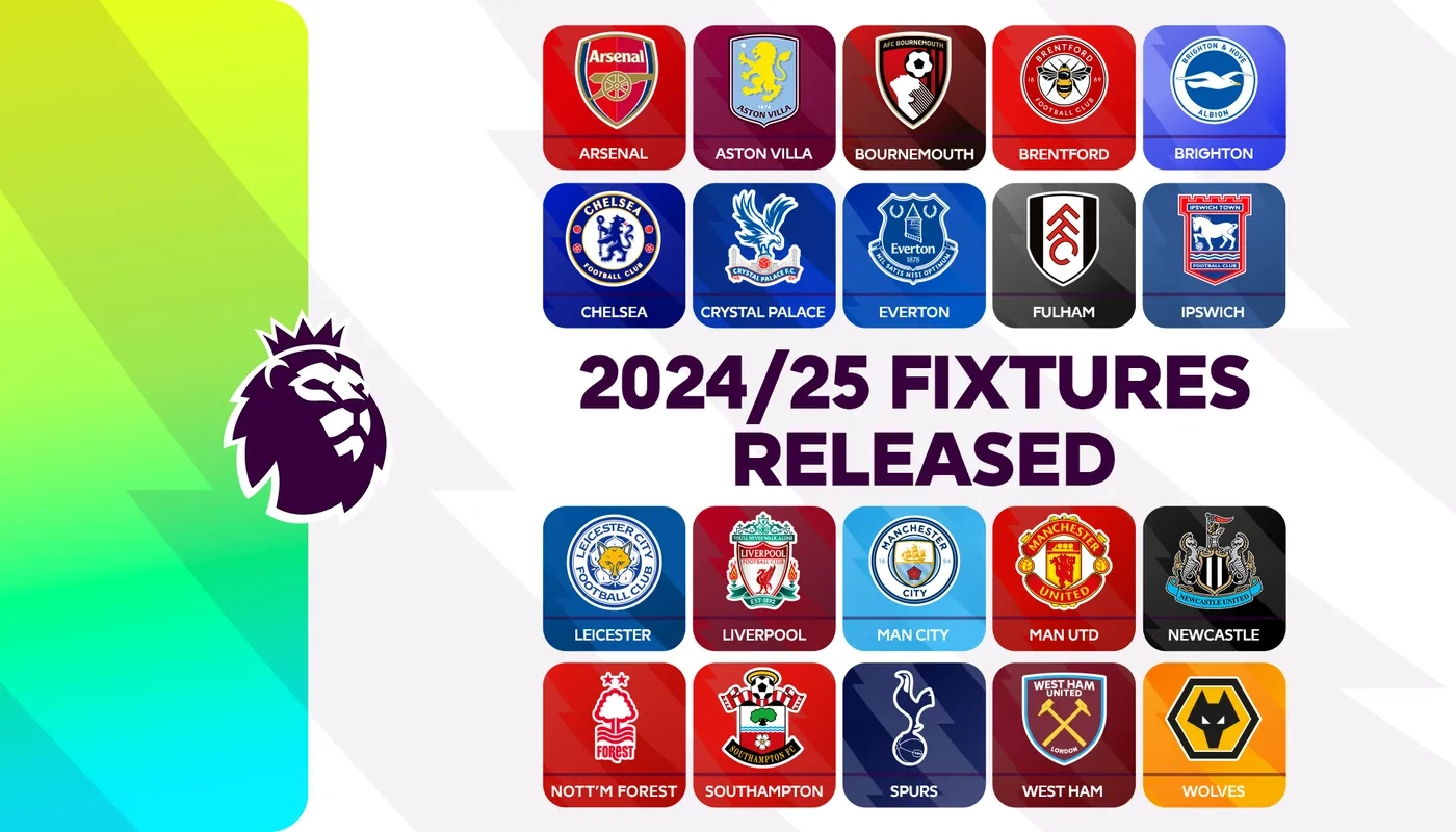 Football. Le Calendrier De La Saison 2024-2025 De Premier League | Calendrier Premier League 2025