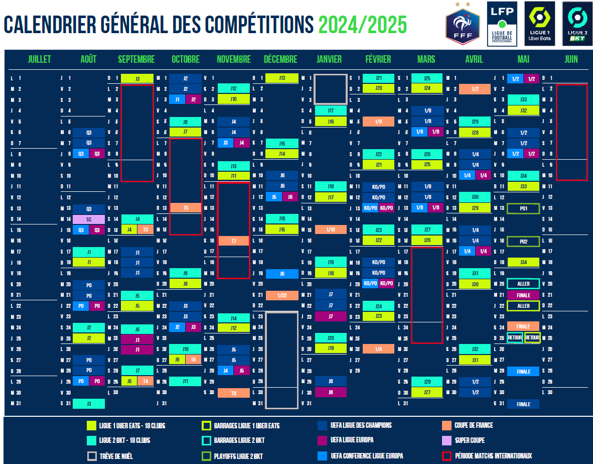 Girondins4Ever - Le Calendrier Complet De Ligue 2 Des Girondins | Calendrier Ligue 2 2024 2025