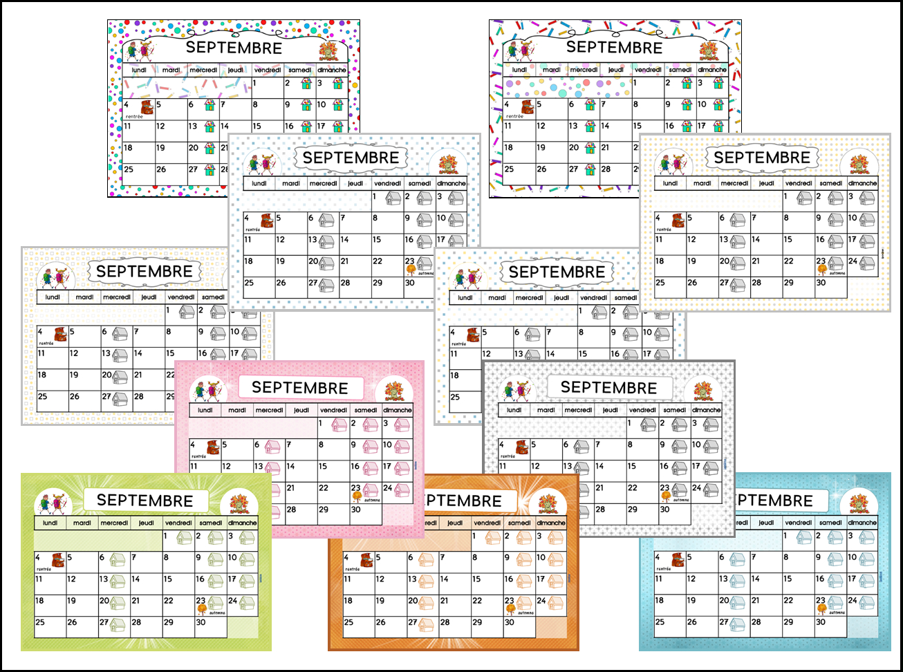 Ipotâme .Tâme: Calendriers Scolaires | Calendrier Classe 2024 2025