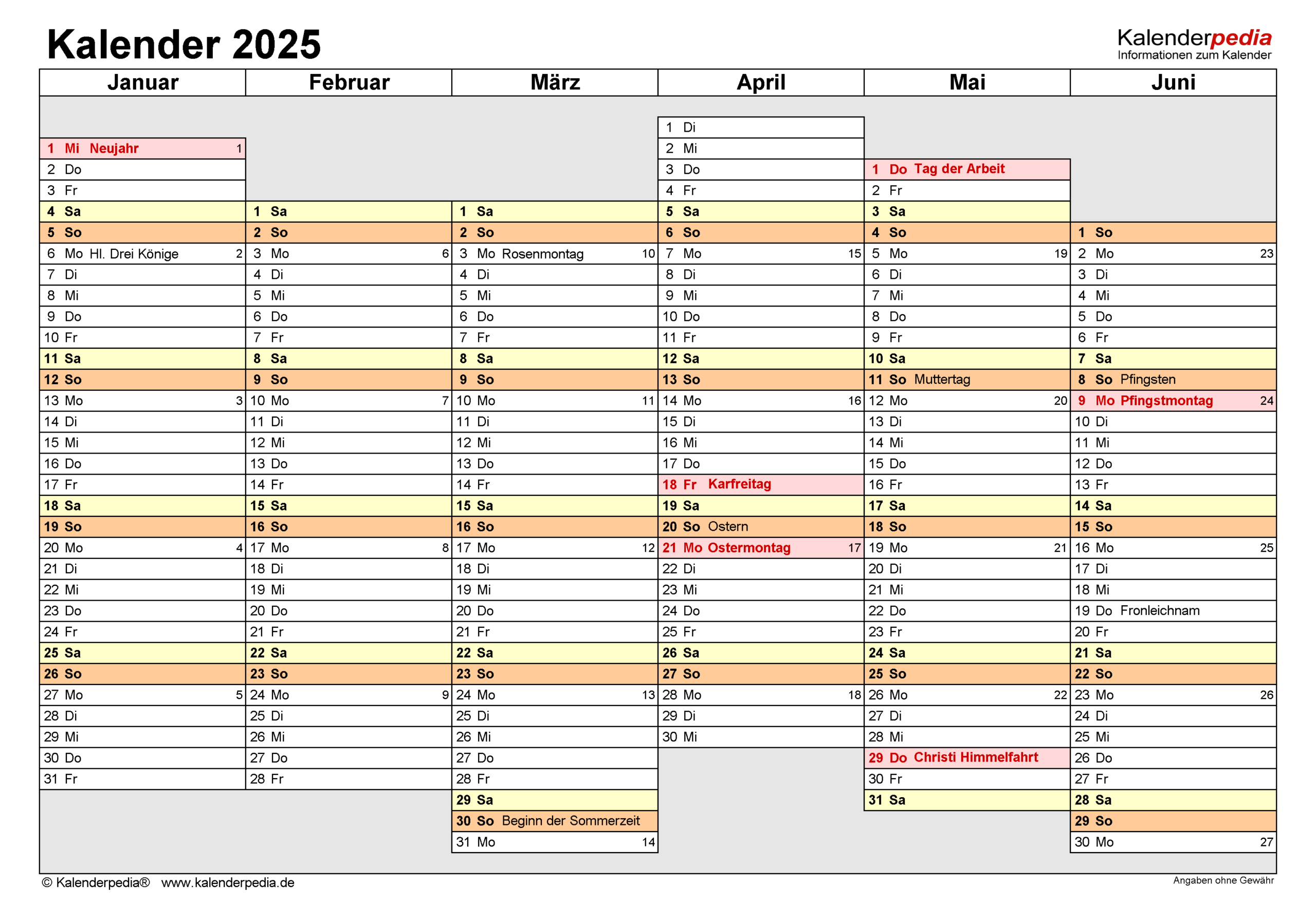 Kalender 2025 Zum Ausdrucken Als Pdf (19 Vorlagen, Kostenlos) | Almanach 2025 Zum Ausdrucken