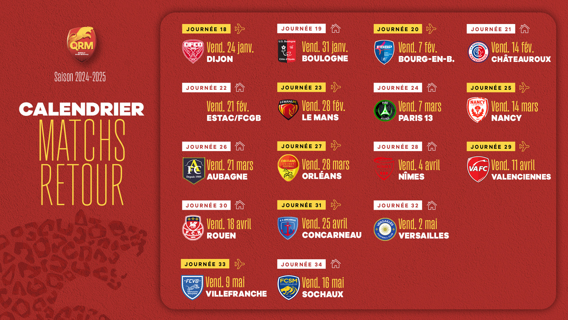 National : Calendrier Des Matchs 2024/2025 📆 - Qrm | Calendrier National 2024 2025