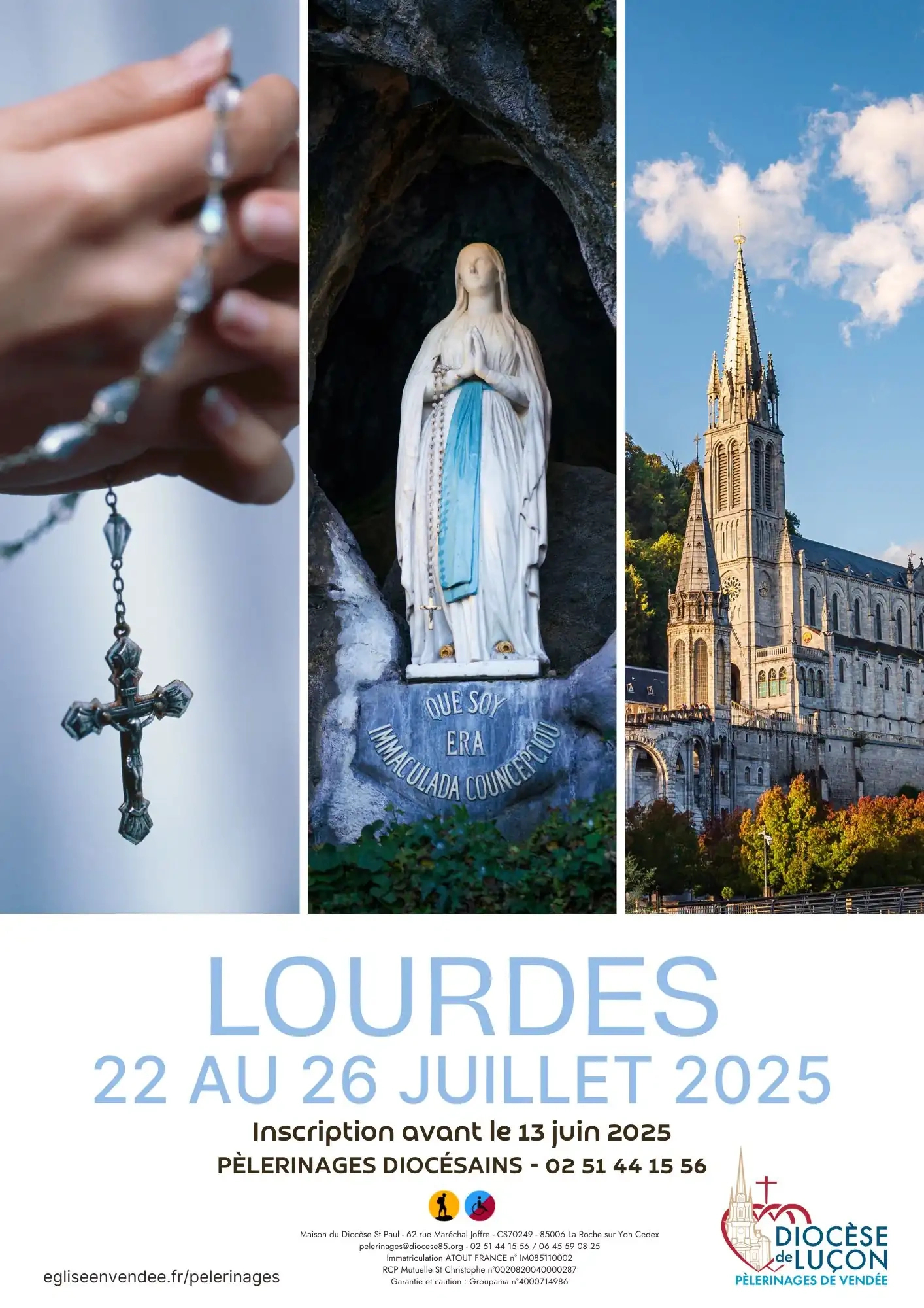 Pèlerinage À Lourdes - Diocèse De Luçon | Calendrier Pèlerinage Lourdes 2025