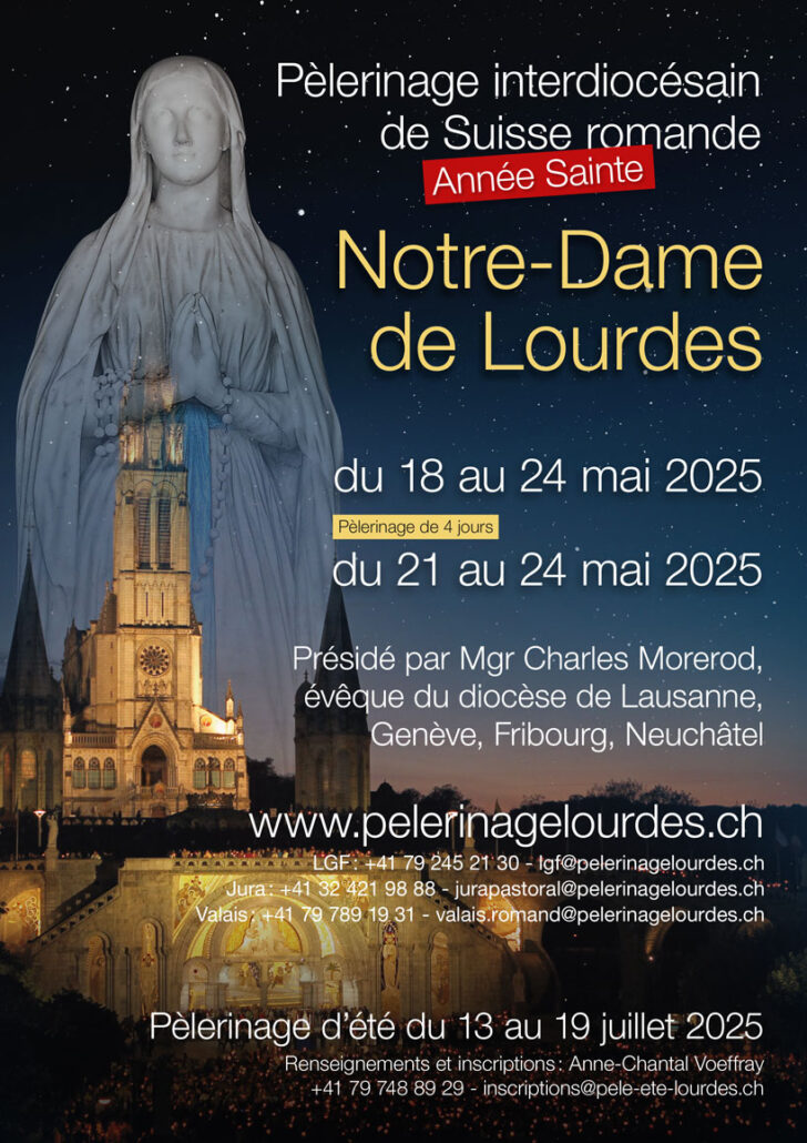 Calendrier Pèlerinage Lourdes 2025