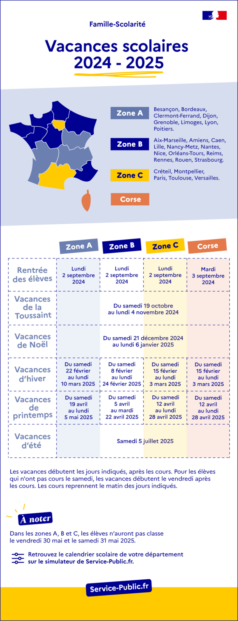 Quel Est Le Calendrier Des Vacances Scolaires 2024-2025, 2025-2026 | 2024 Calendrier 2025 Vacances Scolaires