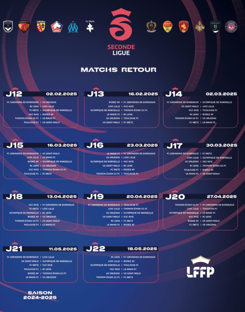 Seconde Ligue : Le Calendrier De La Saison 2024-2025 Dévoilé | Calendrier La Liga 2024 2025