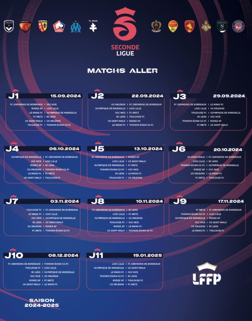 Seconde Ligue : Le Calendrier De La Saison 2024-2025 Dévoilé | Calendrier Ligue Des Champions 2024 2025