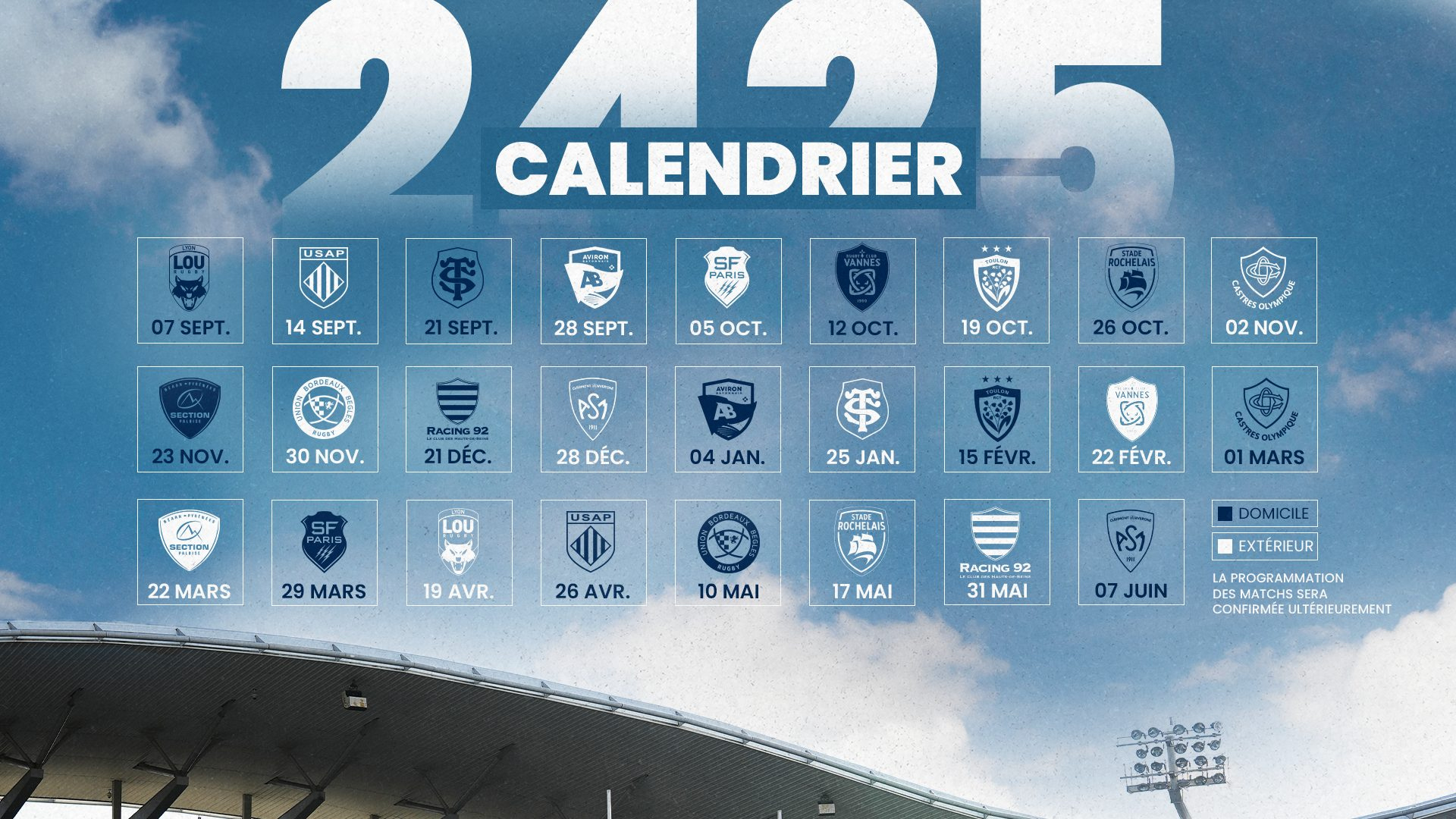 Top 14 : Lever De Rideau Sur Le Calendrier 2024/2025 Des Cistes | Calendrier Du Top 14 2025