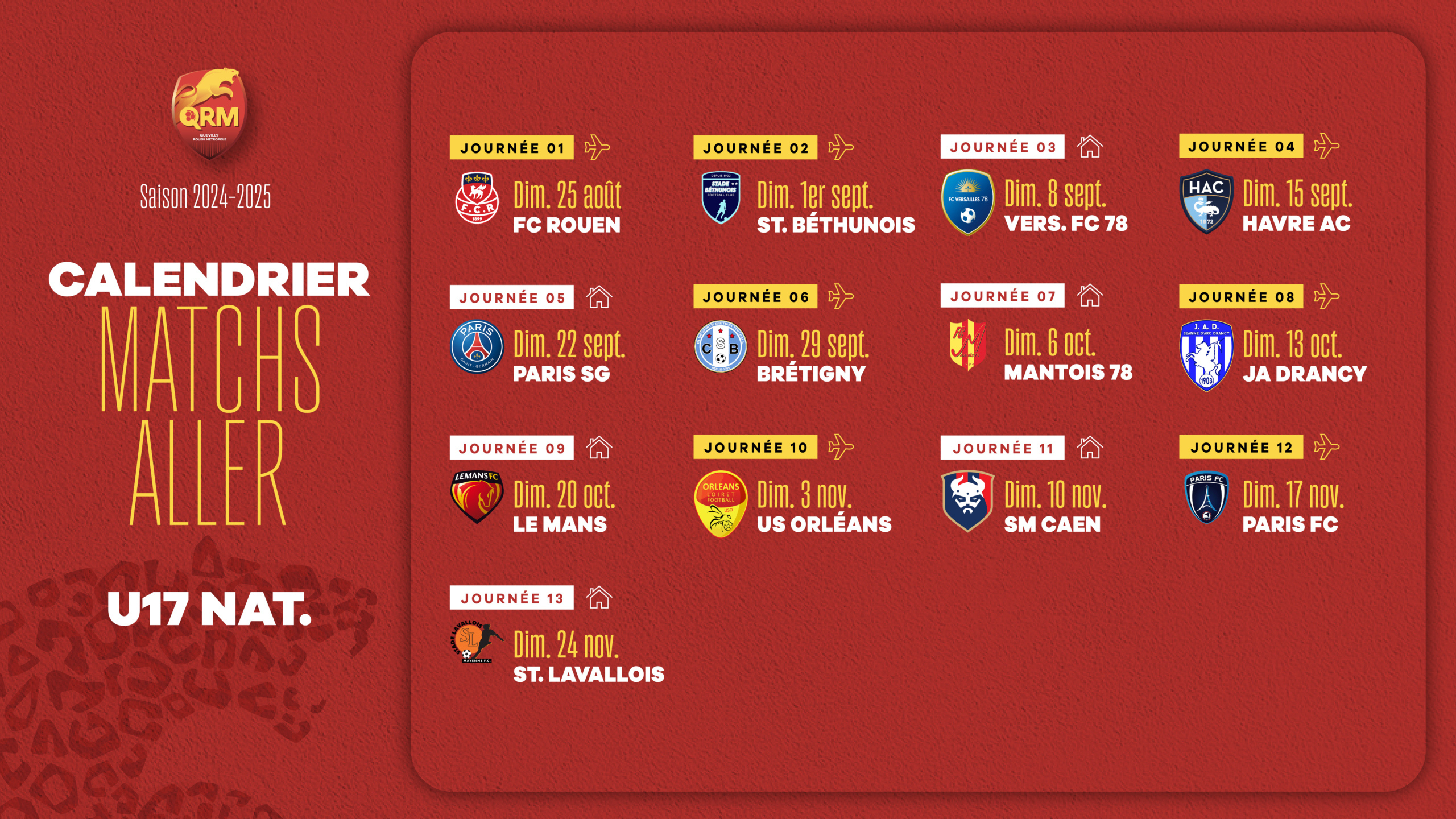 U17Nat &amp;amp; U19Nat : Calendriers Des Matchs 2024/2025 📆 - Qrm | Calendrier U17 Nationaux 2025