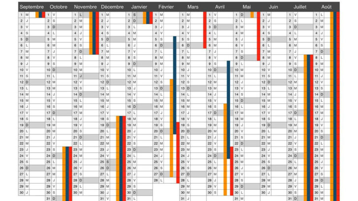 Calendrier Pédagogique Dauphine 2024 2025