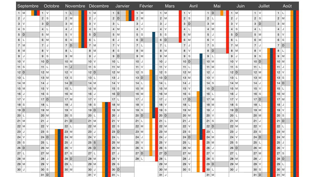 Vacances Scolaires : Découvrez Le Calendrier Officiel 2021-2022 | Calendrier Pédagogique Dauphine 2024 2025