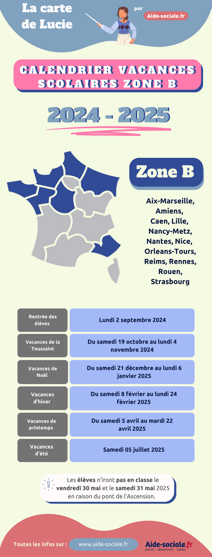 Calendrier 2025 Vacances Scolaires Nantes