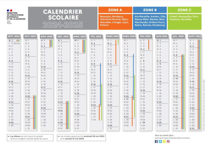 Calendrier Des Vacances Scolaire 2025