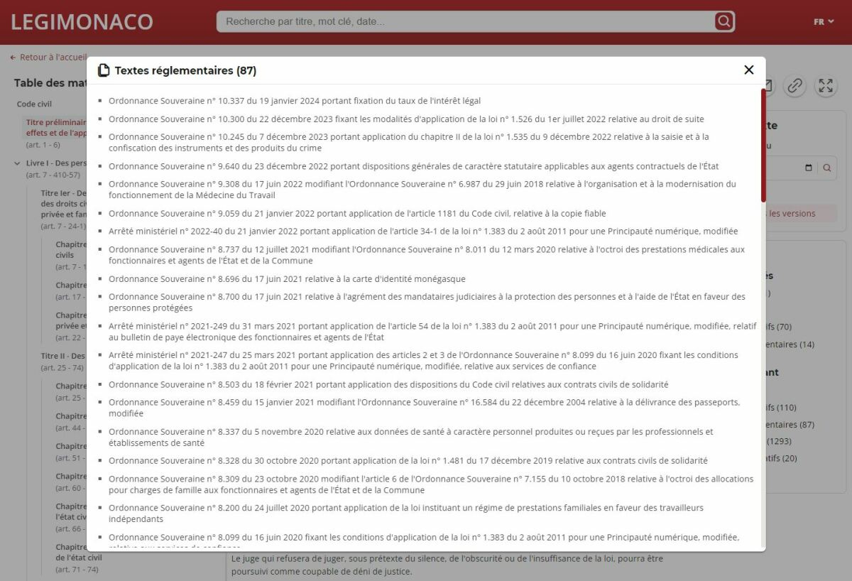 Aide Utilisateur [Legimonaco] | Calendrier Cour De Révision Monaco Février 2025
