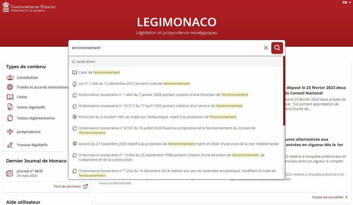 Aide Utilisateur [Legimonaco] | Calendrier Cour De Révision Monaco Février 2025