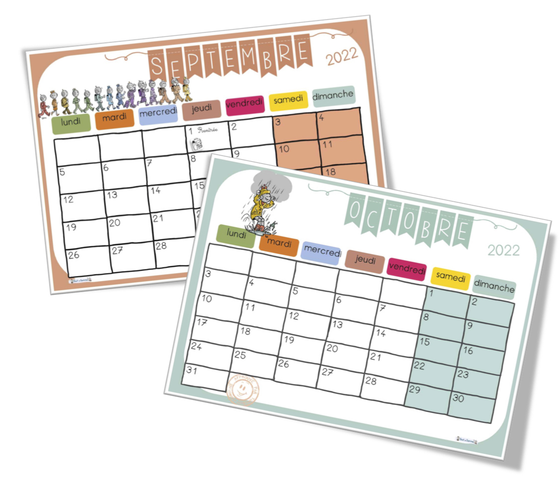 Calendrier 2025-2026 | Bout De Gomme | Calendrier Lutin Bazar 2025 2026
