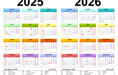Calendrier 2025 Et 2026 Pdf, Excel Et Word | Calendarpedia | Calendrier 2025 2026 Gratuit