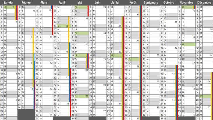 Calendrier 2026 à Imprimer avec Vacances