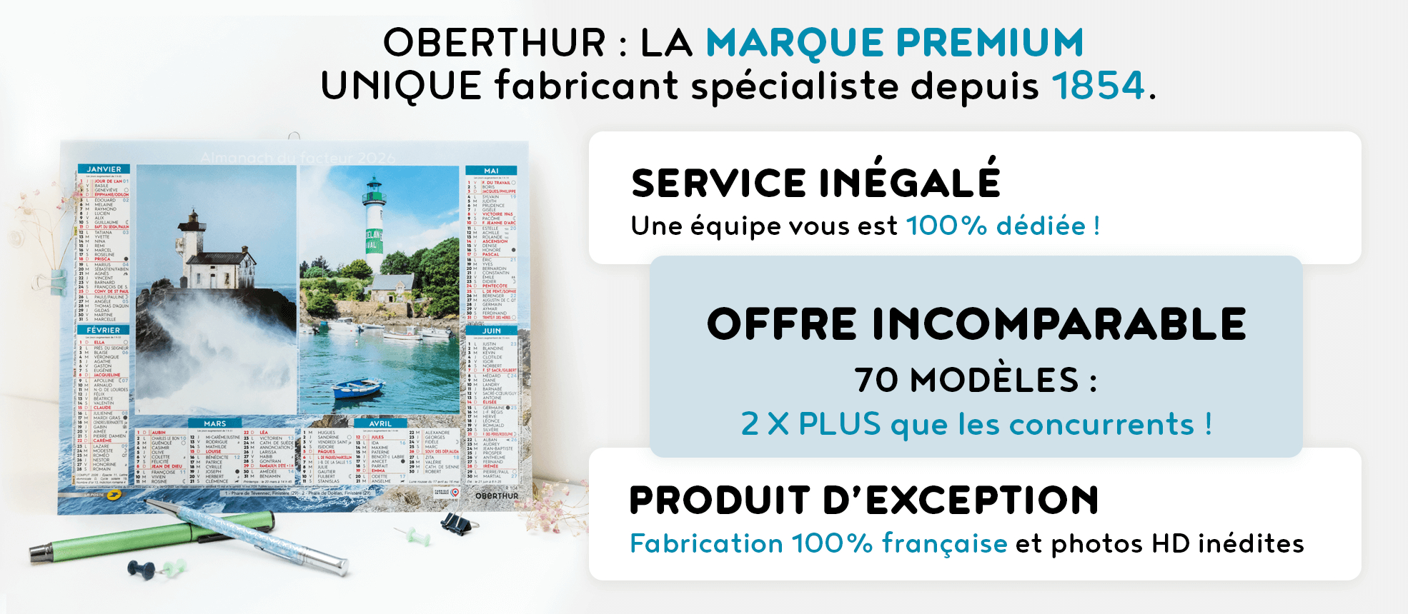 Calendrier Du Facteur 2026 | Les Almanachs Oberthur | Oberthur Calendrier Facteur 2026