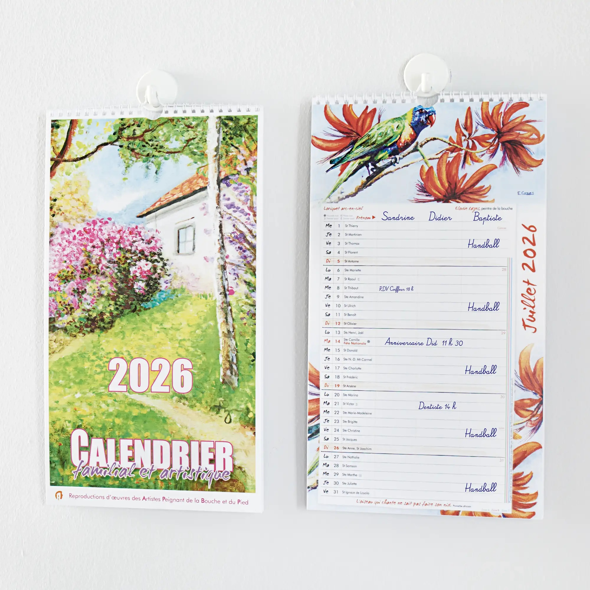 Calendrier Familial Et Artistique 2026 - Apbp : Calendrier | Calendrier Familial 2026