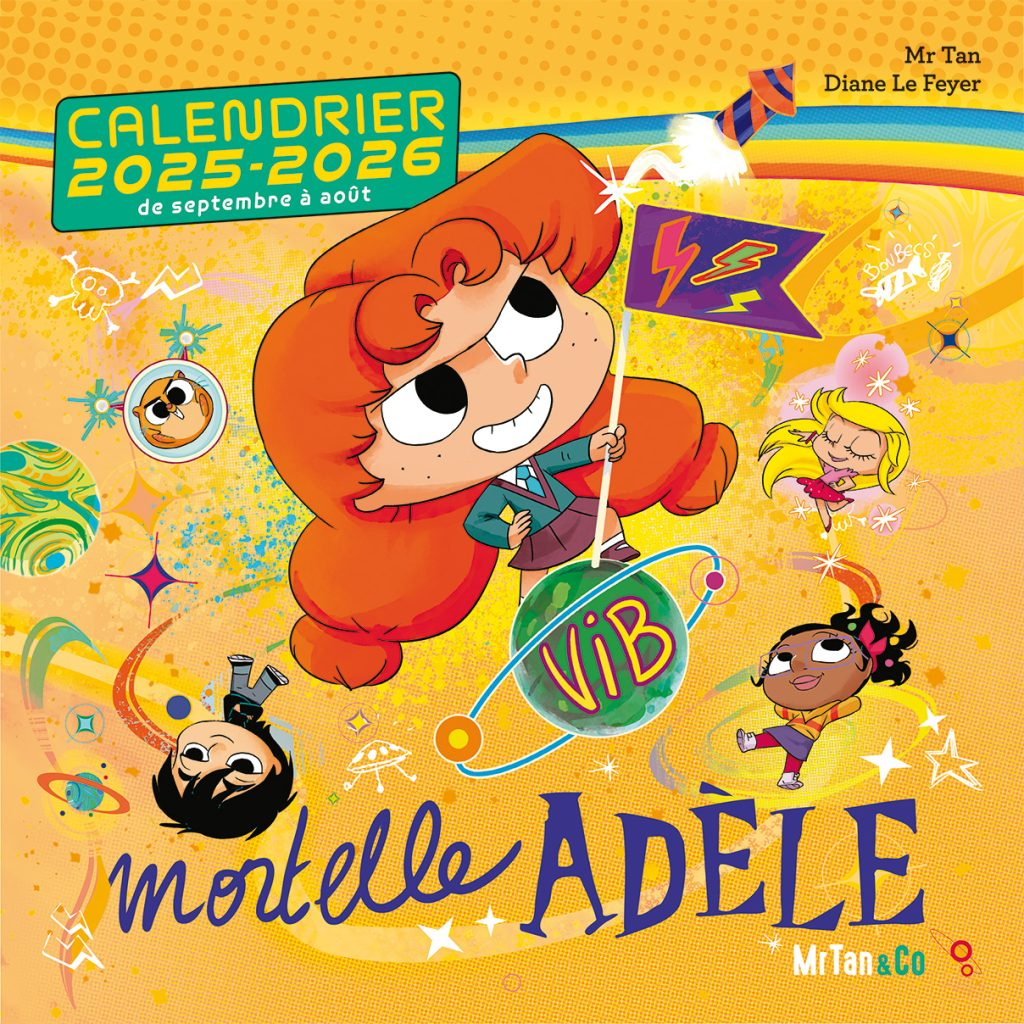 Calendrier Mural 2025-2026 – Mortelle Adèle | Calendrier Mural 2025 2026
