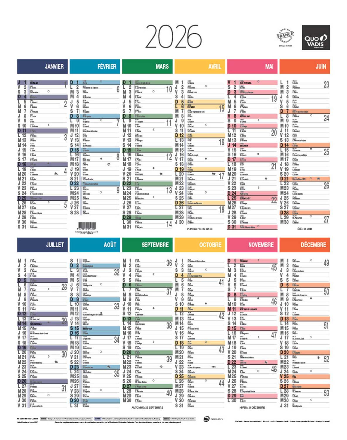 Calendrier Personnalisé Photo 2026 – Calendrier Mural De Janvier À | Calendrier Personnalisé 2026