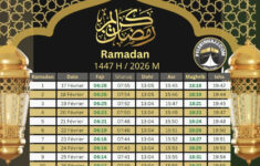 Calendrier Ramadan 2026 À Télécharger – Pelerinhajj | Calendrier Ramadan 2026