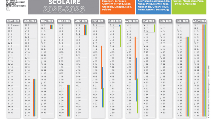 Calendrier Scolaire 2026 NC Calendrier Scolaire 2026 NC